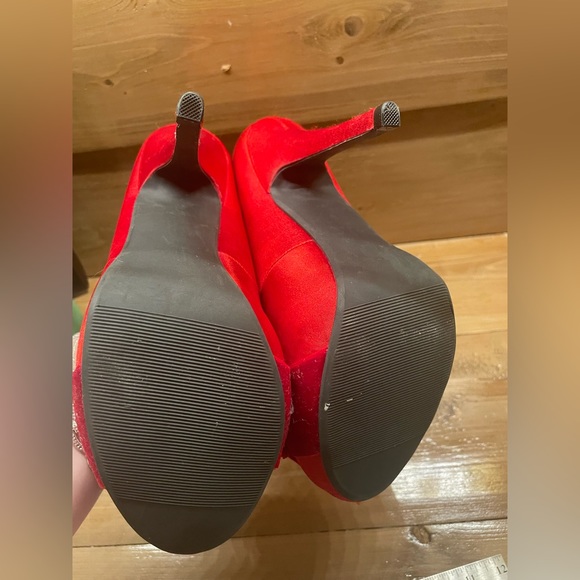 Call it Spring Red High Heels with Bows Pumps Shoes Size 7 - Picture 6 of 12